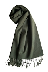 Solid Wool Scarf - Olive Green