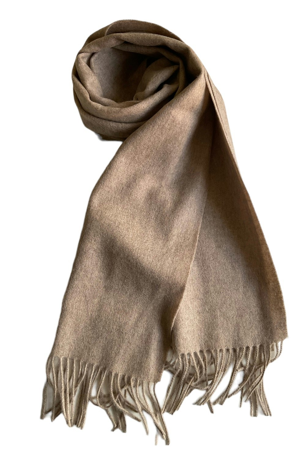 Solid Wool Scarf - Beige