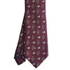 Duck and Diamond Printed Silk Tie - Burgundy