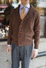 Donegal Cashmere Blend Shawl Cardigan - Brown