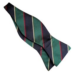 Regimental Rep Silk Bow Tie - Green/Navy Blue/Red/Gold