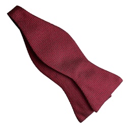 Semi Solid Grenadine Silk Bow Tie - Red