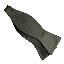 Solid 50 Oz Silk Bow Tie - Olive Green