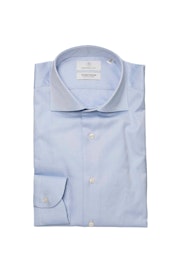 Premium Enfärgad twillskjorta - Cutaway - Ljusblå