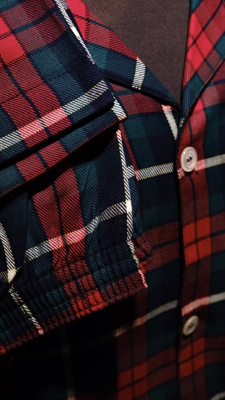 Large Check Flannel Pyjamas - Red/Navy Blue/Green