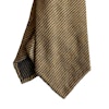 Regimental Cashmere Tie - Untipped - Brown/Beige