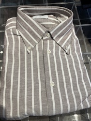 Striped Shirt - Brown/White