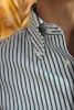 Premium Randig twillskjorta - Button Down - Grön/Vit