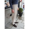 Linen trousers with drawstring - Beige