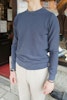 Crewneck Garment Dye Cotton Pullover - Denim