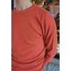 Crewneck Garment Dye Cotton Pullover - Mandarino