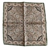Oriental Silk Pocket Square - Green/Beige/Brown