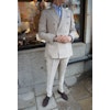 Double Breasted Linen Jacket - Half Canvas - Sand Beige