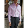 Smalrandig Oxfordskjorta Button Down - Rosa/Grön/Marinblå/Vit