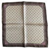 Circular Silk Pocket Square - Beige/Brown/Pink