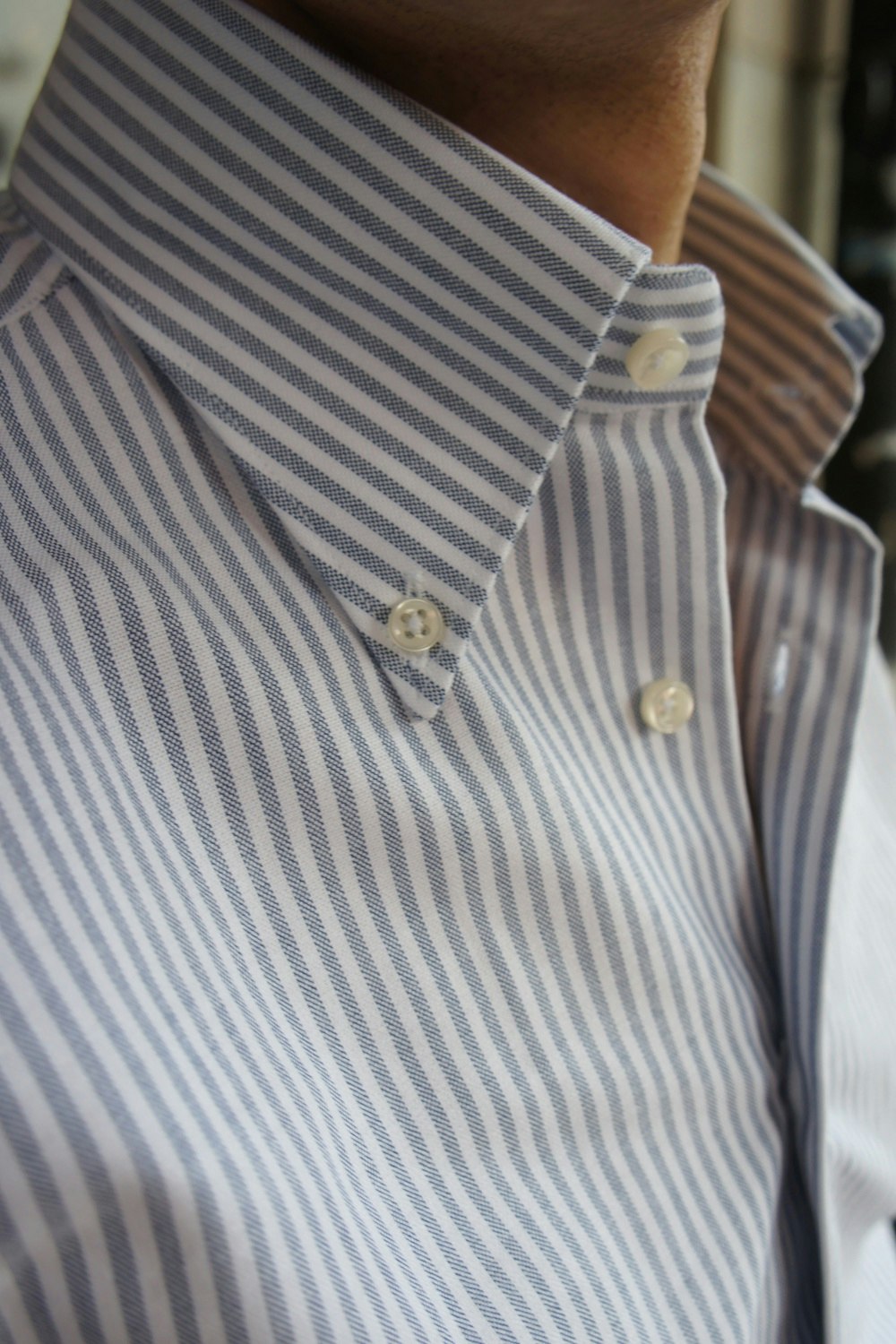 Bengal Stripe Oxford Button Down Shirt - Navy Blue/White