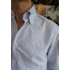Randig Oxfordskjorta Button Down - Marinblå/Vit