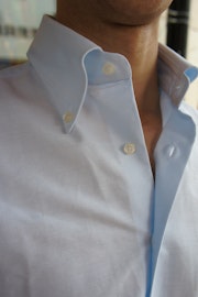 Enfärgad Oxfordskjorta Button Down - Himmelsblå
