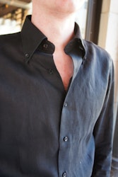 Solid Linen shirt - Button Down - Black