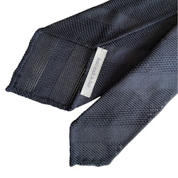 Regimental Silk Grenadine Tie - Untipped - Navy Blue