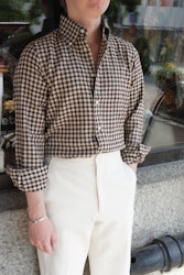 Check Flannel Shirt - Brown/beige