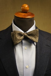 Floral Printed Silk Bow Tie - Brown