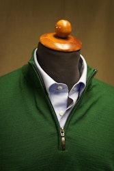 Half Zip Merinoull - Grön