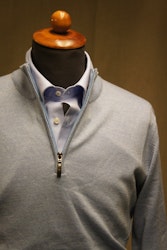 Half Zip Merinoull - Ljusblå