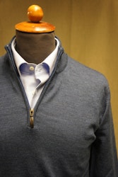 Half Zip Merinoull - Denim