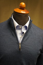 Half Zip Merinoull - Denim