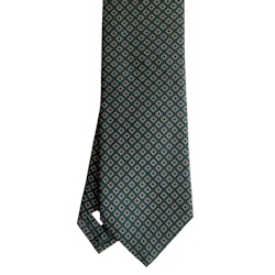 Floral Printed Silk Tie - Dark Green