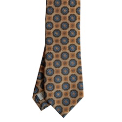 Medallion Printed Silk Tie - Yellow
