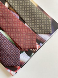 Floral Printed Silk Tie - Green/Beige