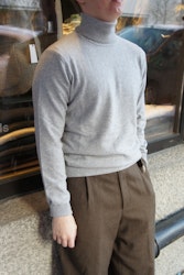 Wool/Cashmere Rollneck Pullover - Grey
