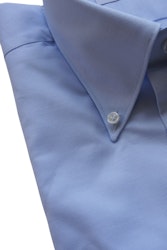 Premium Enfärgad Oxfordskjorta - Button Down - Ljusblå