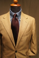 Semi Solid Silk Grenadine Grossa Tie - Untipped - Wine Red