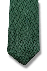 Zigzag Solid Knitted Silk Tie - Green