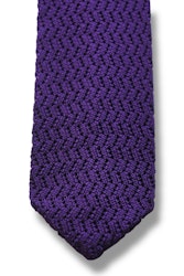 Zigzag Solid Knitted Silk Tie - Lilac