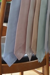Solid Silk Grenadine Fina Tie - Untipped - Light Blue