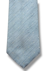 Pindot Shantung Tie - Light Blue/White