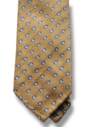 Floral Shantung Tie - Untipped - Yellow/Blue/White