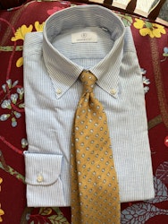 Floral Shantung Tie - Untipped - Yellow/Blue/White