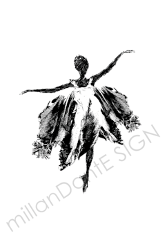 Grafiskt print - Dansa i en tulpan