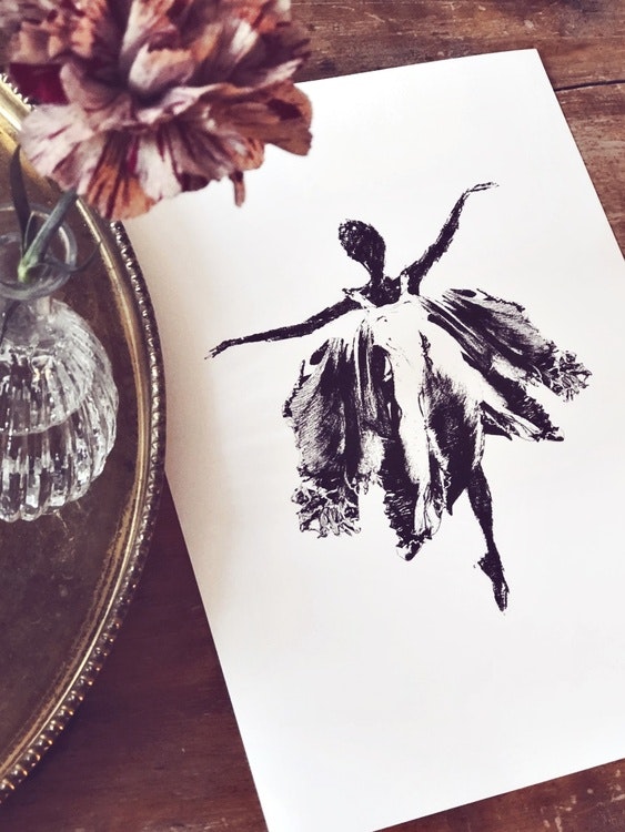 Grafiskt print - Dansa i en tulpan