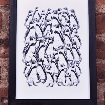 Grafiskt print - Pingviner