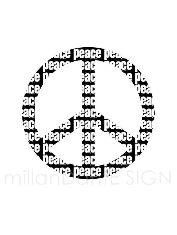 Grafiskt print - Peace