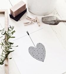 Grafiskt print - Ett hjärta på tork