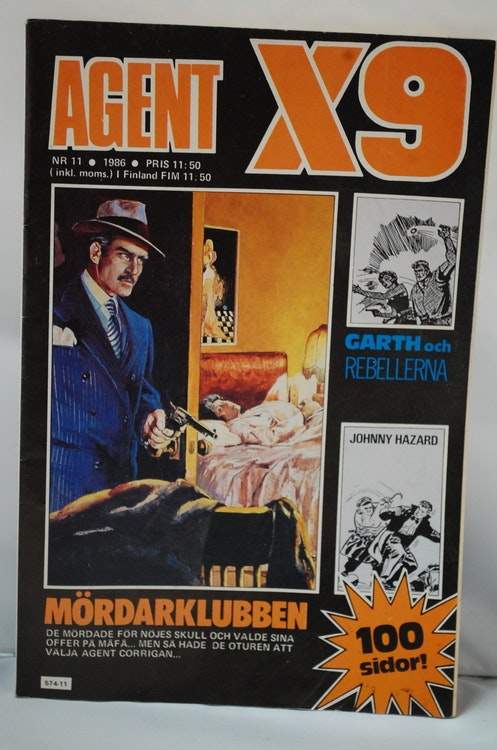 Serietidning Agent X9 Nr 11 - År 1986