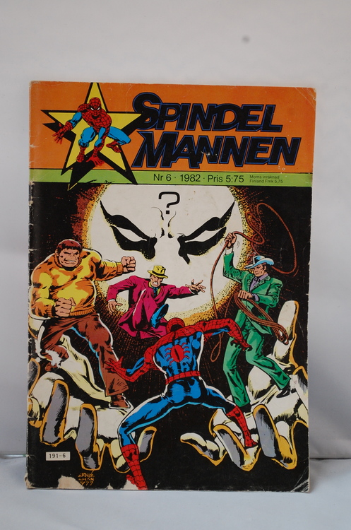 Serietidning Spindelmannen Nr 6 - År 1982