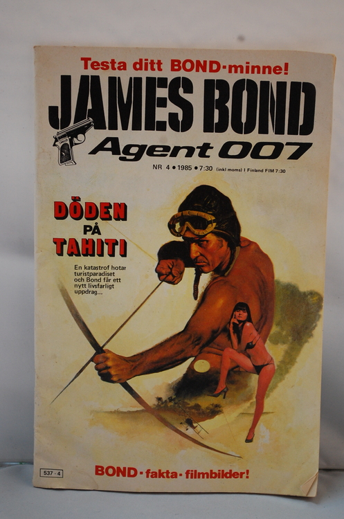 Serietidning James Bond Agent 007 Nr 4 - År 1985